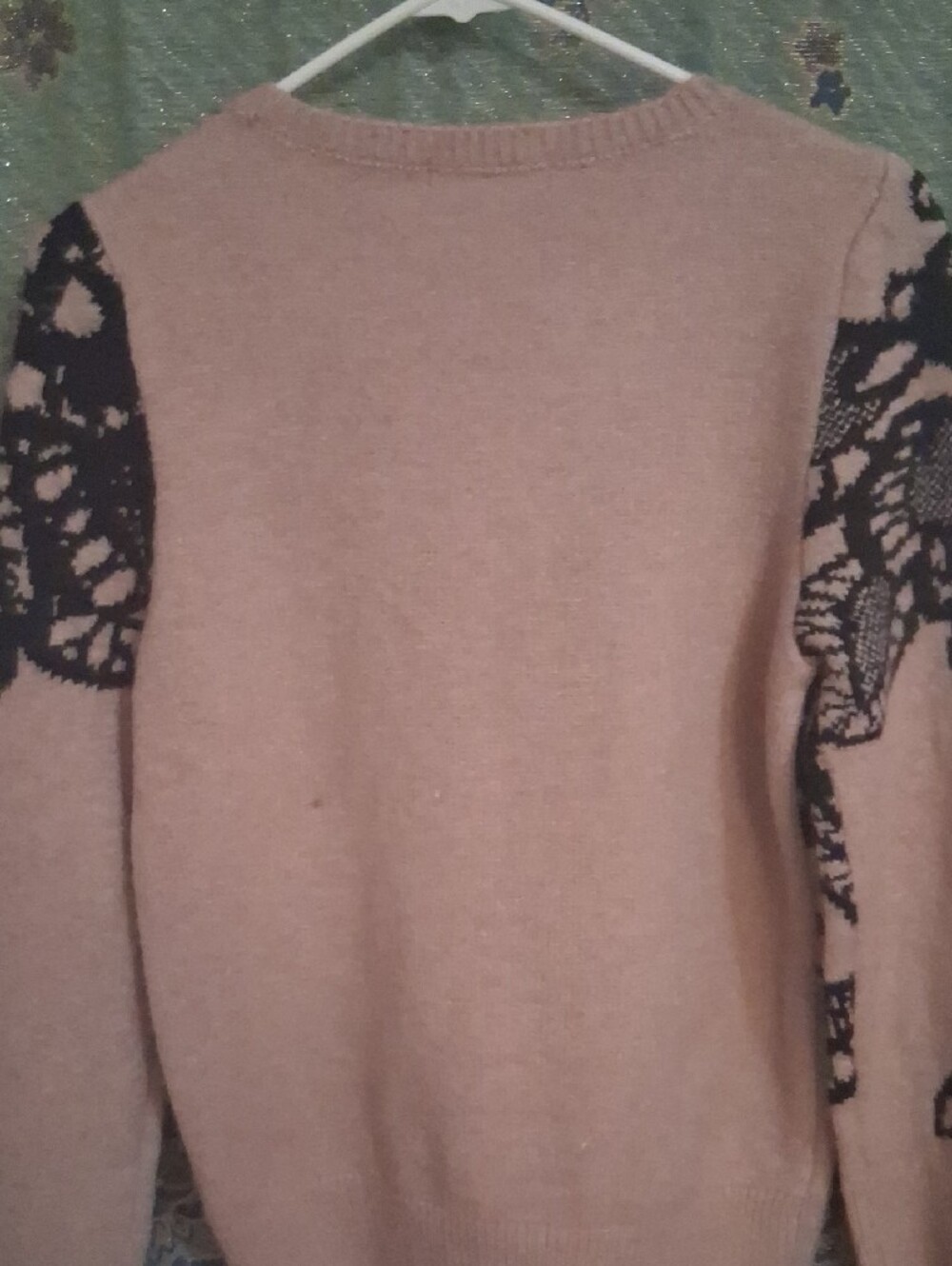 Liz Claiborne Pink and Black Floral Knit Sweater - Picture 5 of 6